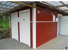 WC-tilat ulkoa.